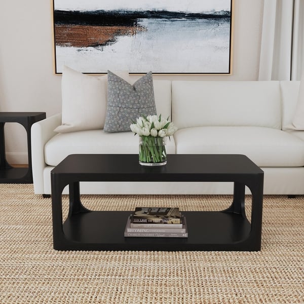 slide 2 of 24, Addison Mango Wood Coffee Table by East at Main Black
