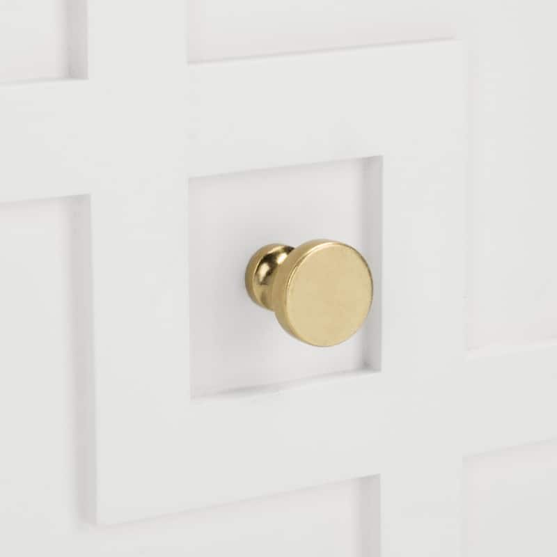 SAFAVIEH Zoey White/Gold 2-Drawer Nightstand