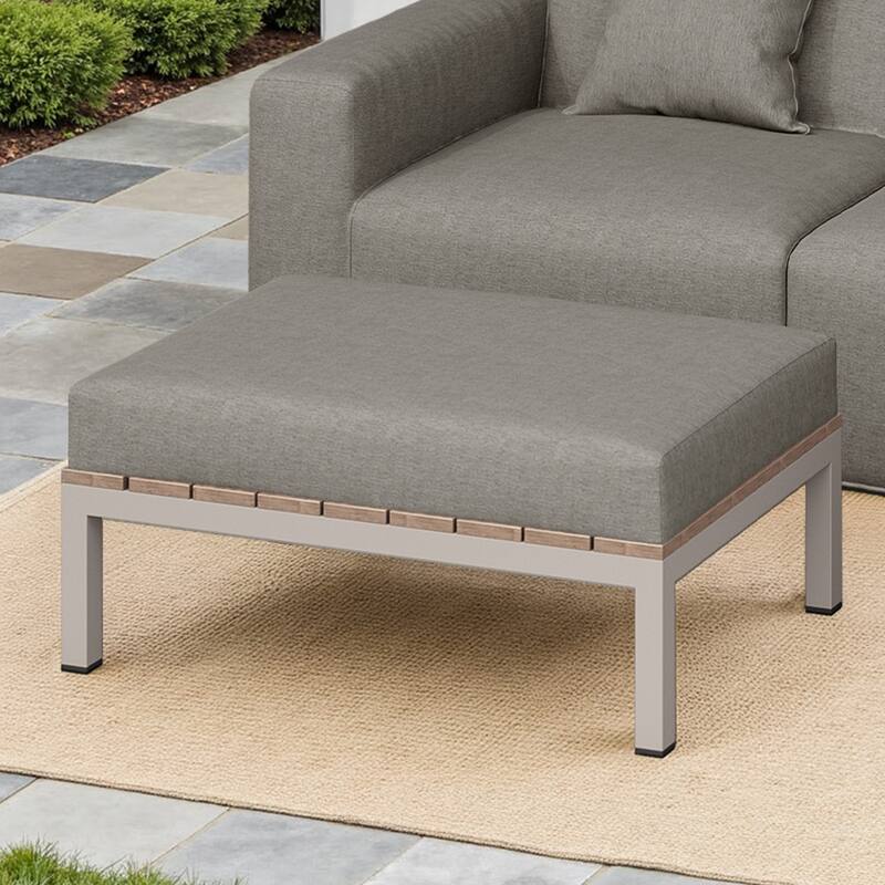 Outdoor No Assembly Patio Conversation Sets with Coffee Table, Ottoman
