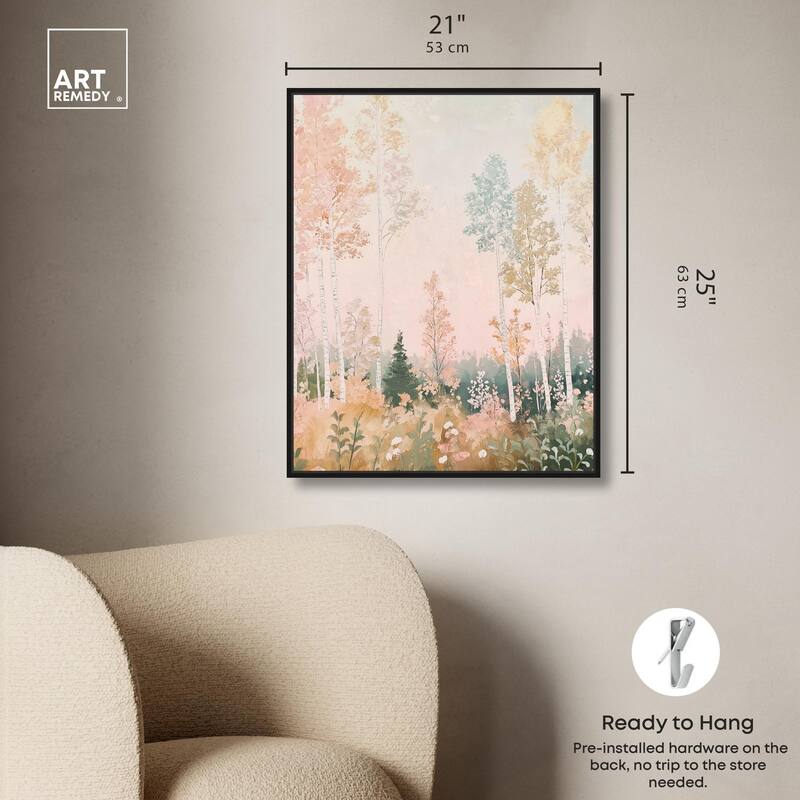 Birch Trees Canvas by Art Remedy