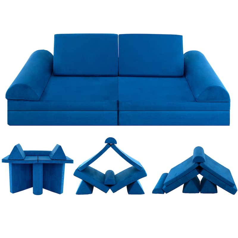 Convertible Kids Sofa Playset with Zipper
