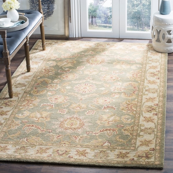 slide 2 of 40, SAFAVIEH Handmade Antiquity Wanda Traditional Oriental Wool Rug 3' x 5' - Green/Gold