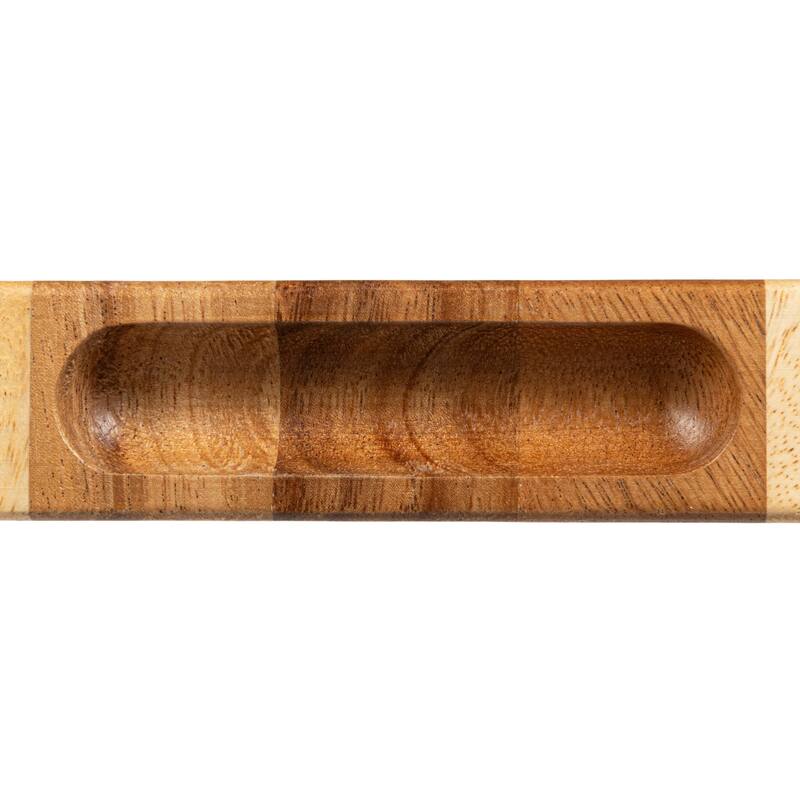 Suar Wood End Grain Cheese and Cutting Board - 14.7"L x 9.5"W x 1.4"H