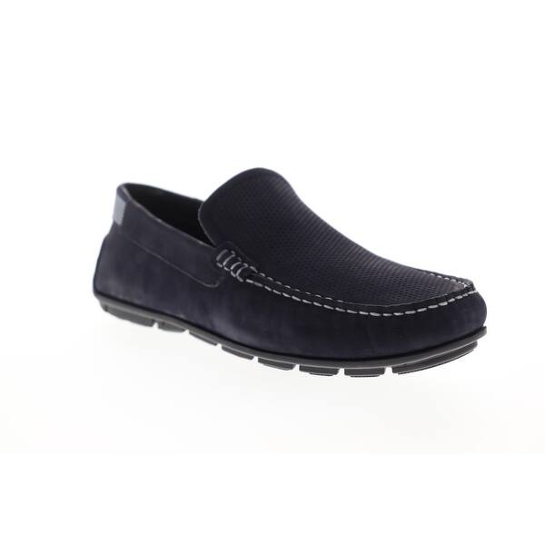Shop Steve Madden P Esteem Navy Nubuck Mens Loafers Slip Ons