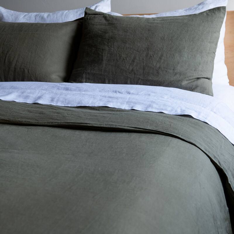100% French Linen Duvet Cover by BOKSER HOME