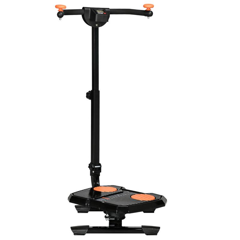 Soozier Foldable Ab Twister, Height Adjustable Twist Board with LCD Monitor, Body Shaper Machine for Abs, Waist, Core, Legs