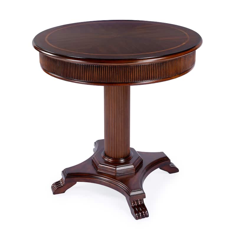 Ellsworth 36" Ribbed Pedestal Foyer Table