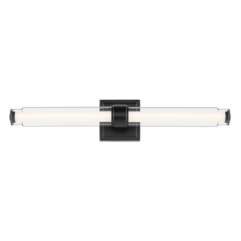 Kichler Lighting Laurene 26.5" Linear Bath Bar Medium LED with Clear Glass in Black