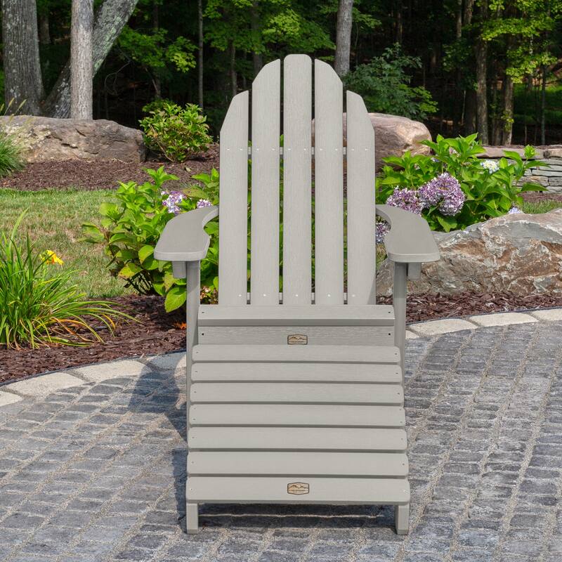 HIGHWOOOD Essential Adirondack Chair with Folding Ottoman