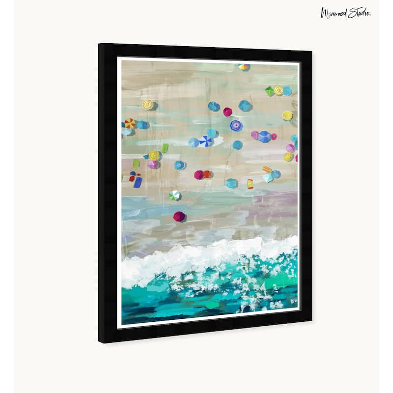 Wynwood Studio Aero Beach View Framed Beachfront Coastal Prints