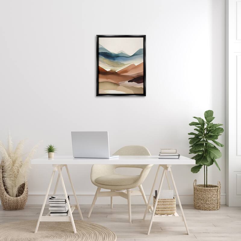 Stupell Abstract Desert Landscape Framed Floater Canvas Wall Art Design by Andrea Haase