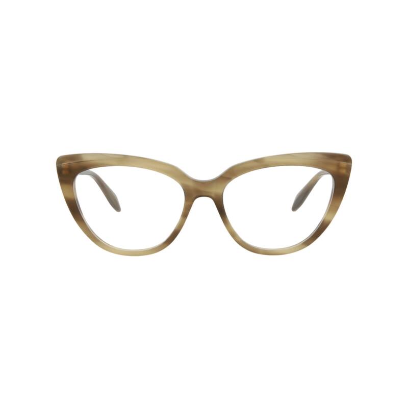 Alexander McQueen Cat Eye-Frame Acetate Optical Frames - Havana Havana Transparent - Brown
