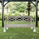 preview thumbnail 12 of 31, Renley Mahogany Wood Outdoor Swing Daybed with Cushion