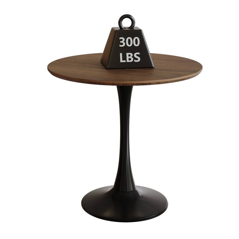 31.5" Round Dining Table 2-4 People with MDF Table Top&Pedestal Base(only table)