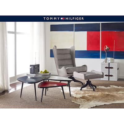 Tommy Hilfiger Helios Swivel Chair with Wingback Profile and Four-Star Base