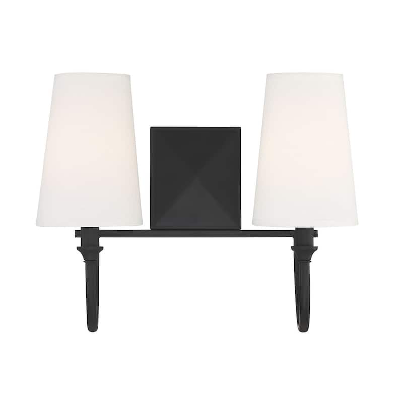 Savoy House Cameron 2 Light 15" Wide Bathroom Vanity Light - Matte Black