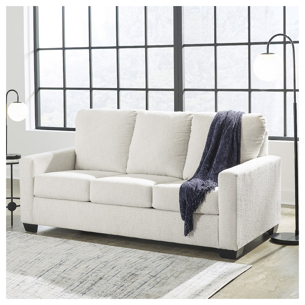 Signature Design by Ashley Rannis Snow Full Sofa Sleeper - 76"W x 40"D x 39"H