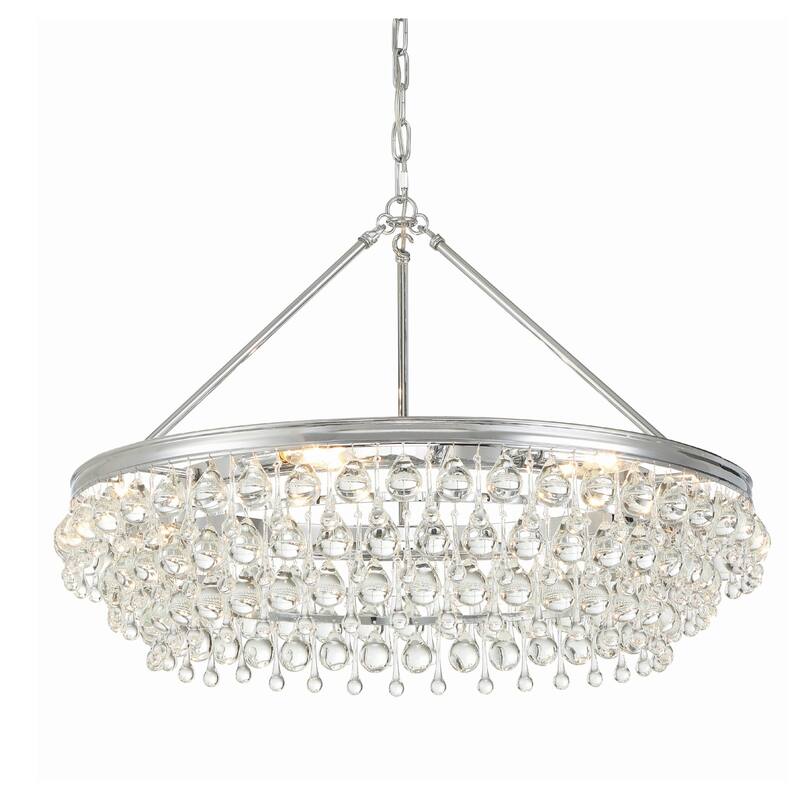 Crystorama Lighting Group Calypso 6 Light 30" Wide Chandelier with - Polished Chrome
