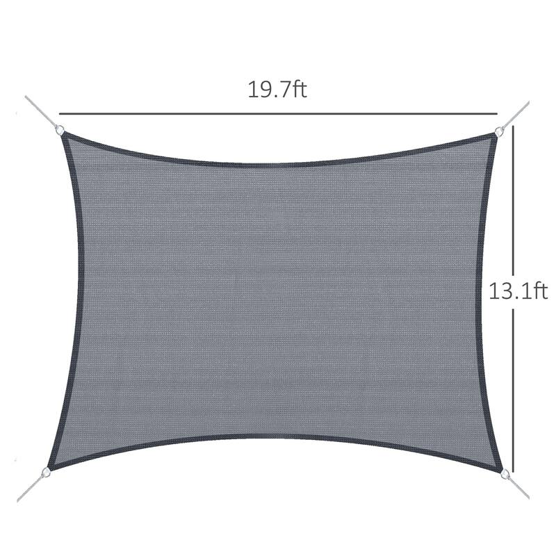 Outsunny 13' x 20' Rectangular Sun Shade Sail Canopy