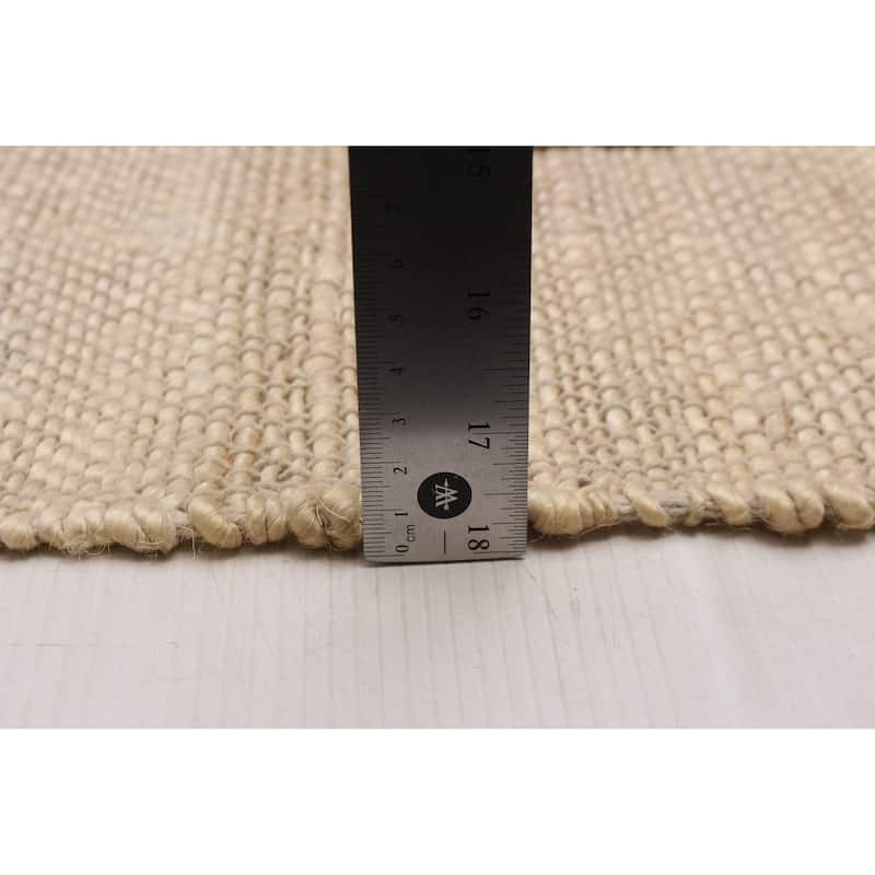 ECARPETGALLERY Hand Woven Zahara Cream Dhurrie