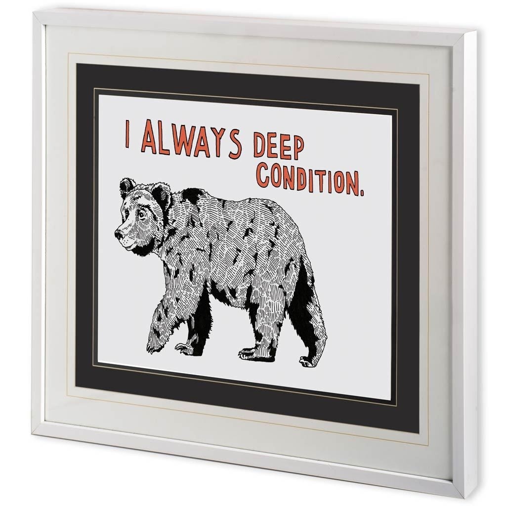 Bear by Marie, Natasha a Framed Art Print Matted under Glass
