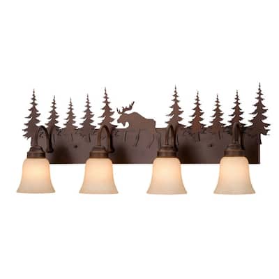 Vaxcel Lighting Yellowstone 4 Light 33" Wide Bathroom Vanity Light