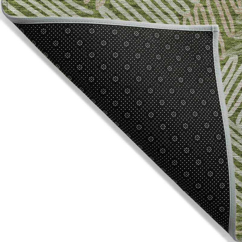 Machine Washable Indoor/ Outdoor Chantille Contemporary Squiggles Rug