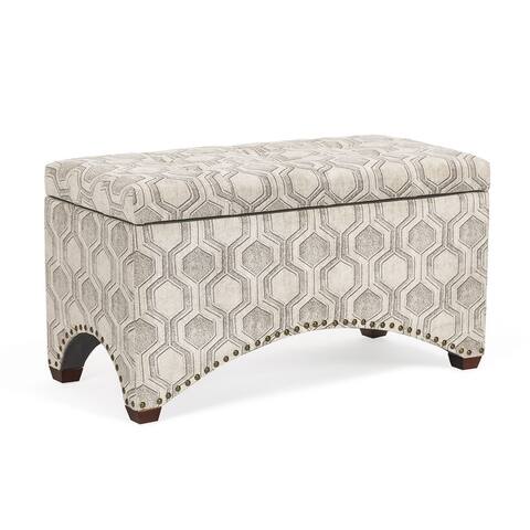 Adeco Rectangle Tufted Storage Ottoman Bench Velvet Fabric Foot Rest