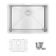 preview thumbnail 1 of 12, STYLISH 25 inch Stainless Steel 16G Undermount Kitchen Sink - 25" x 18" x 10" Brushed Stainless Steel
