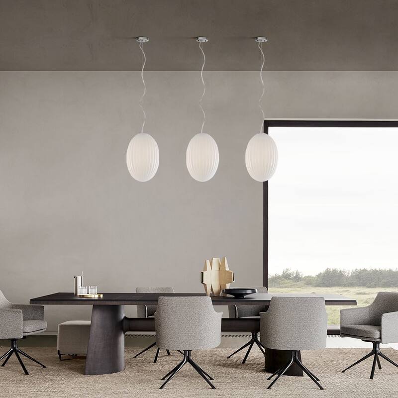 Light Society Opal 12" Glass Pendant Light