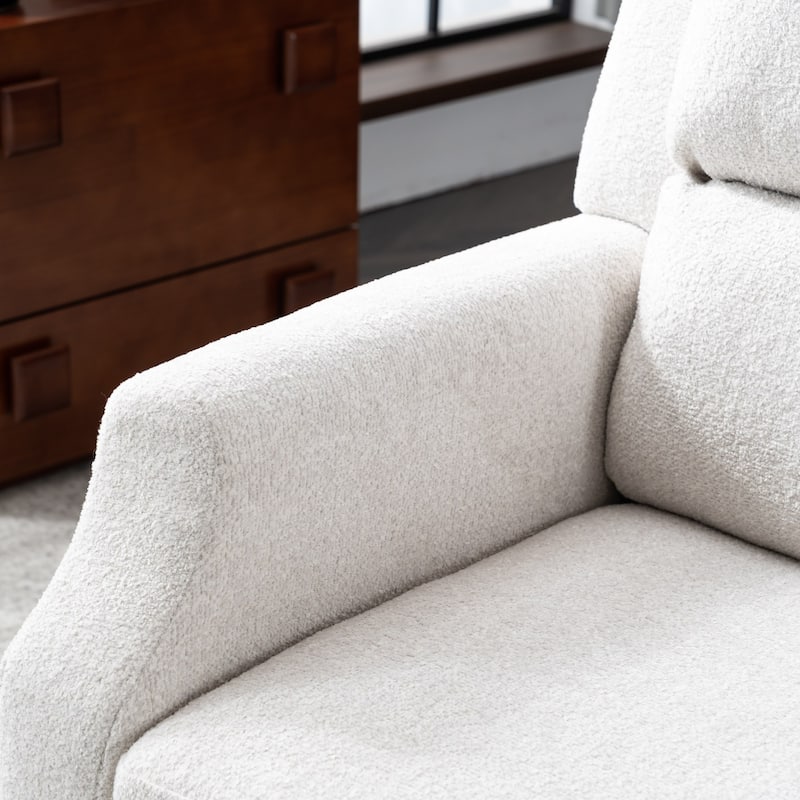 Modern Accent Chair Armchair Upholstered Boucle Fabric Single Sofa