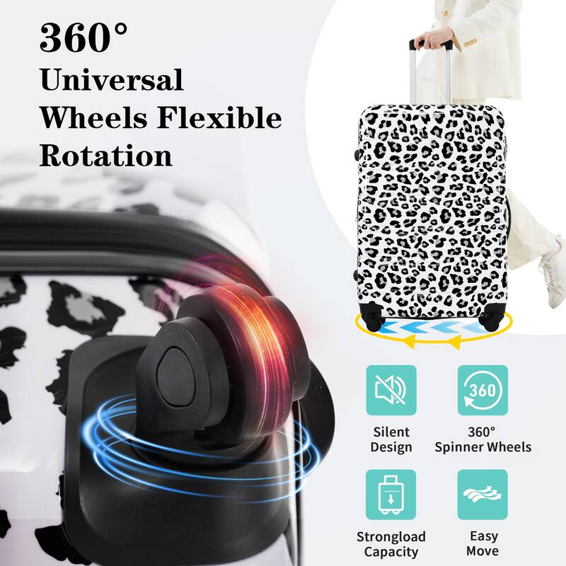 Classic 3 Piece Hardshell Carry-On Luggage Set, PC Durable Lightweight Suitcase with TSA Lock and Spinner Wheels, for Travel