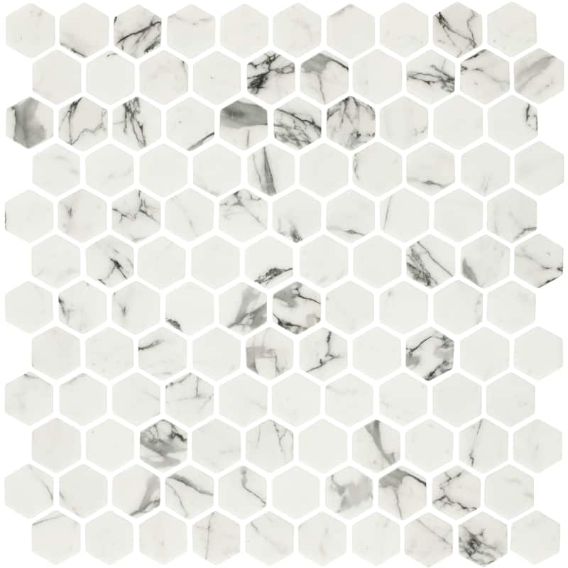 Daltile Uptown Glass 1" Hexagon Mosaic (18 PC Per Carton) (16.92 SQFT Per Carton)