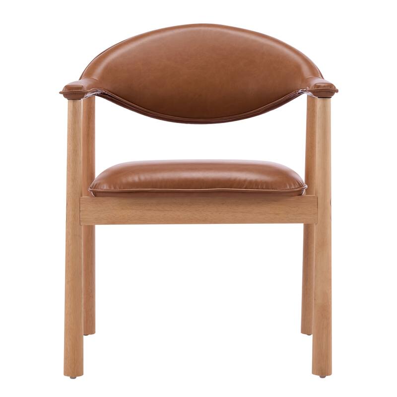 Christopher Knight Home - Modern Upholstered Rubber Wood Dining Chairs with Ergonomic Curved Back