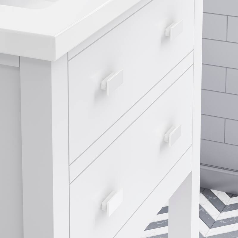 Viola 24 In. Ceramic Sink Top Vanity in Espresso with Single Faucet