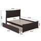 preview thumbnail 17 of 62, AFI Metro Platform Bed with Matching Footboard & Trundle