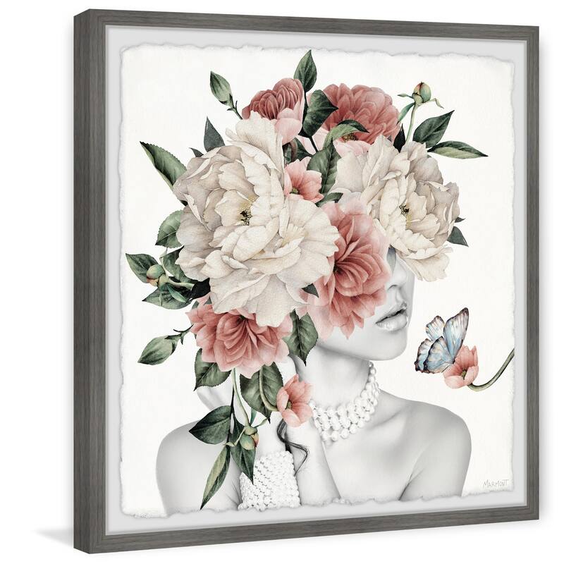 'Butterfly Glamour' Framed Painting Print