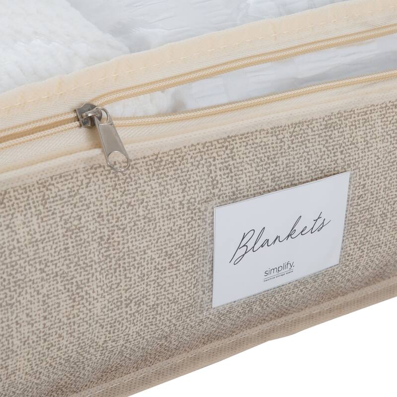 Simplify Under the Bed Storage Bag in Faux Jute - L40x W18x H6