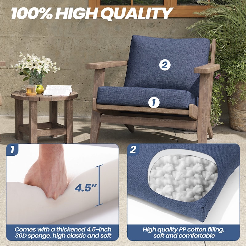 24" x 24" Outdoor Deep Seat Chair Cushion Set