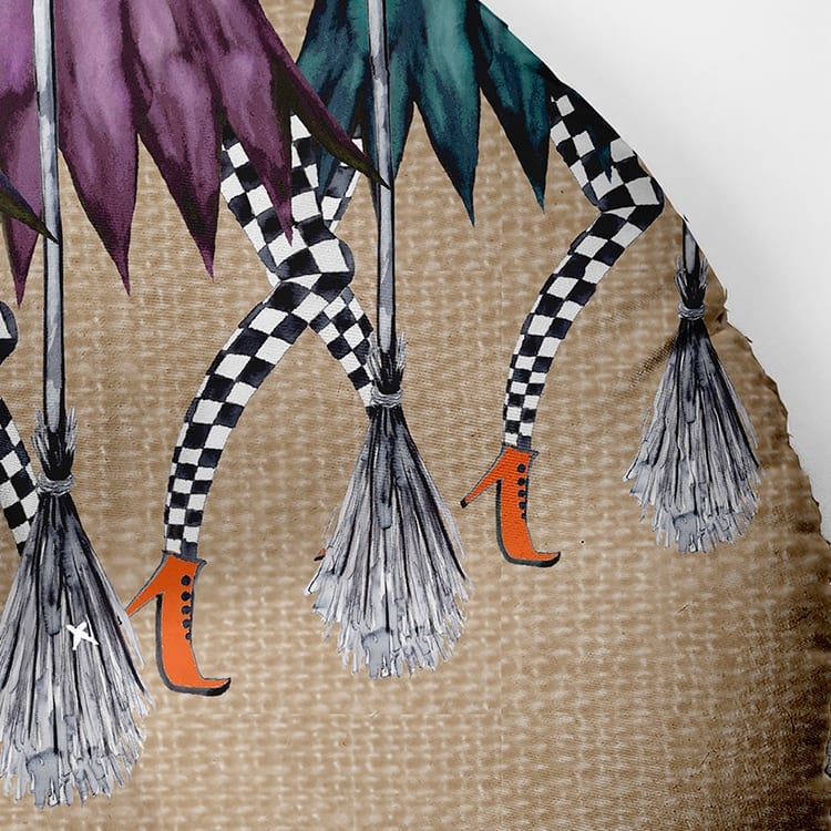 Esmerelda Trippled Halloween Design Tufted Floor Pillow