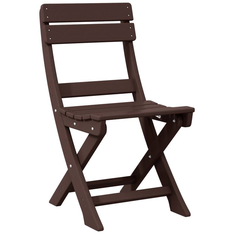 Laguna Patio Folding Dining Chair - Dark Brown
