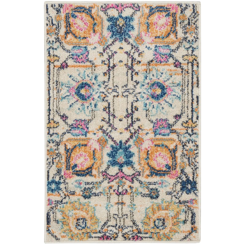 Nourison Passion Boho French Country Floral Area Rug.