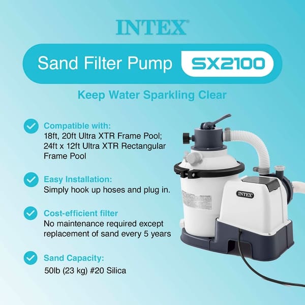 Intex 120V Krystal Clear Saltwater System Pool Chlorinator & Filter Pump