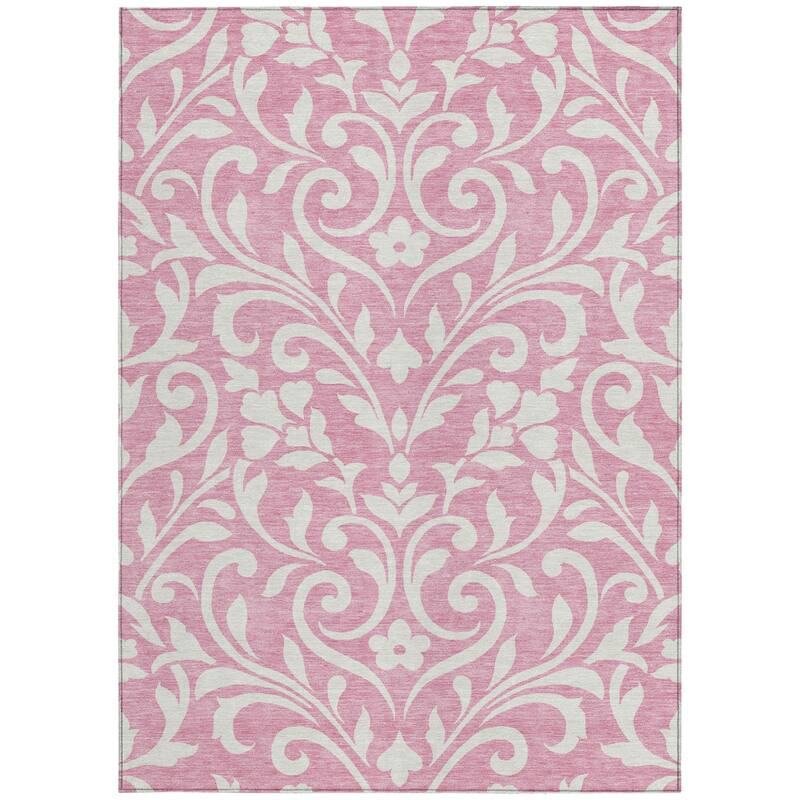 HomeRoots Floral Transitional Rectangle Outdoor Rug