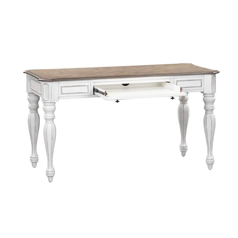 Magnolia Manor Antique White Weathered Bark Lift Top Writing Desk