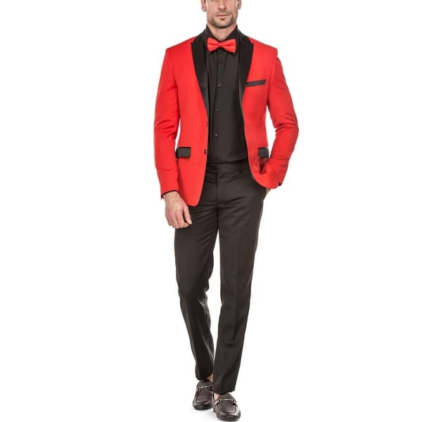 Porto Filo Red Color Jacket With Black Pant Slim Fit Mens Suit Overstock 22332992 He was missing the matching pants and was looking for a quick fix. usd