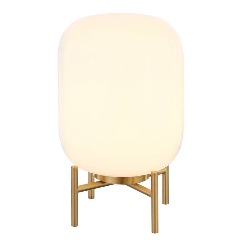Carson Carrington Sagen Glass and Brass Table Lamp