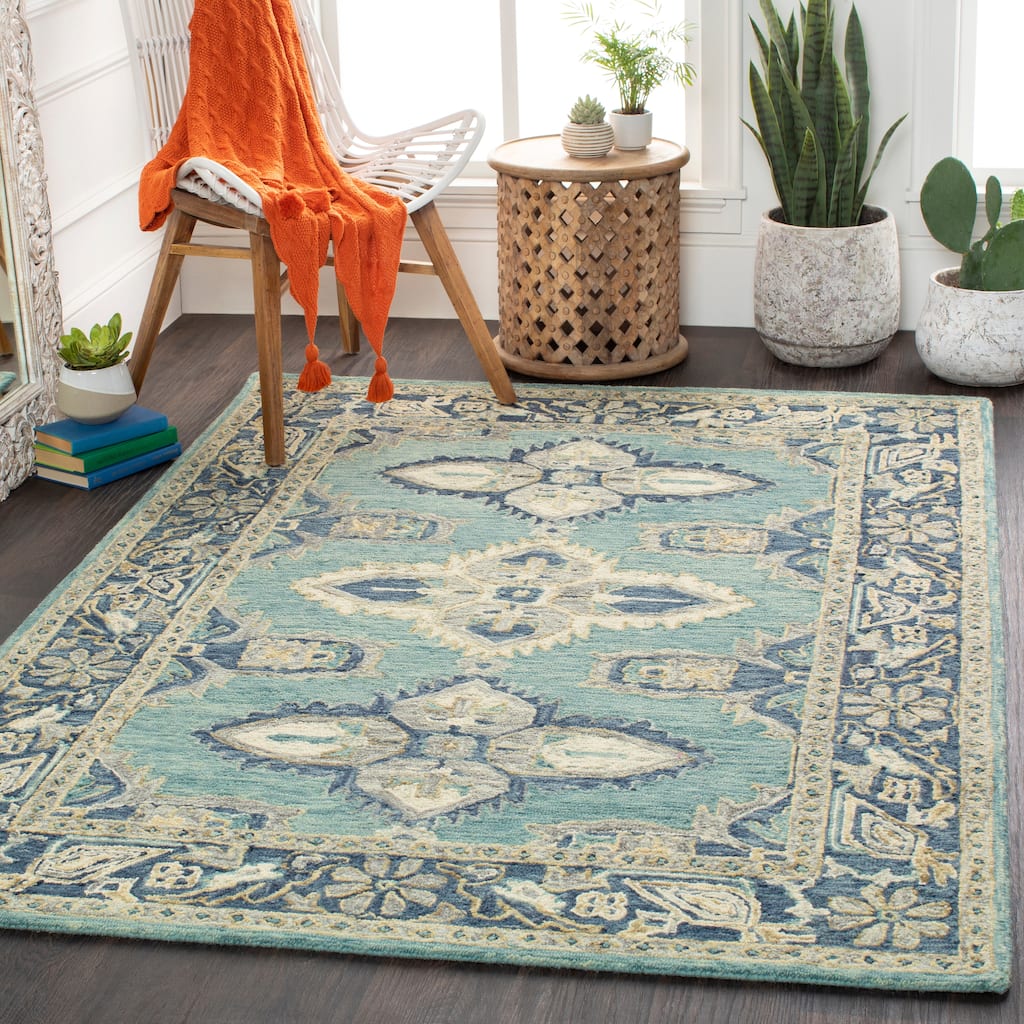Surya Davida Boho Handmade Wool Area Rug