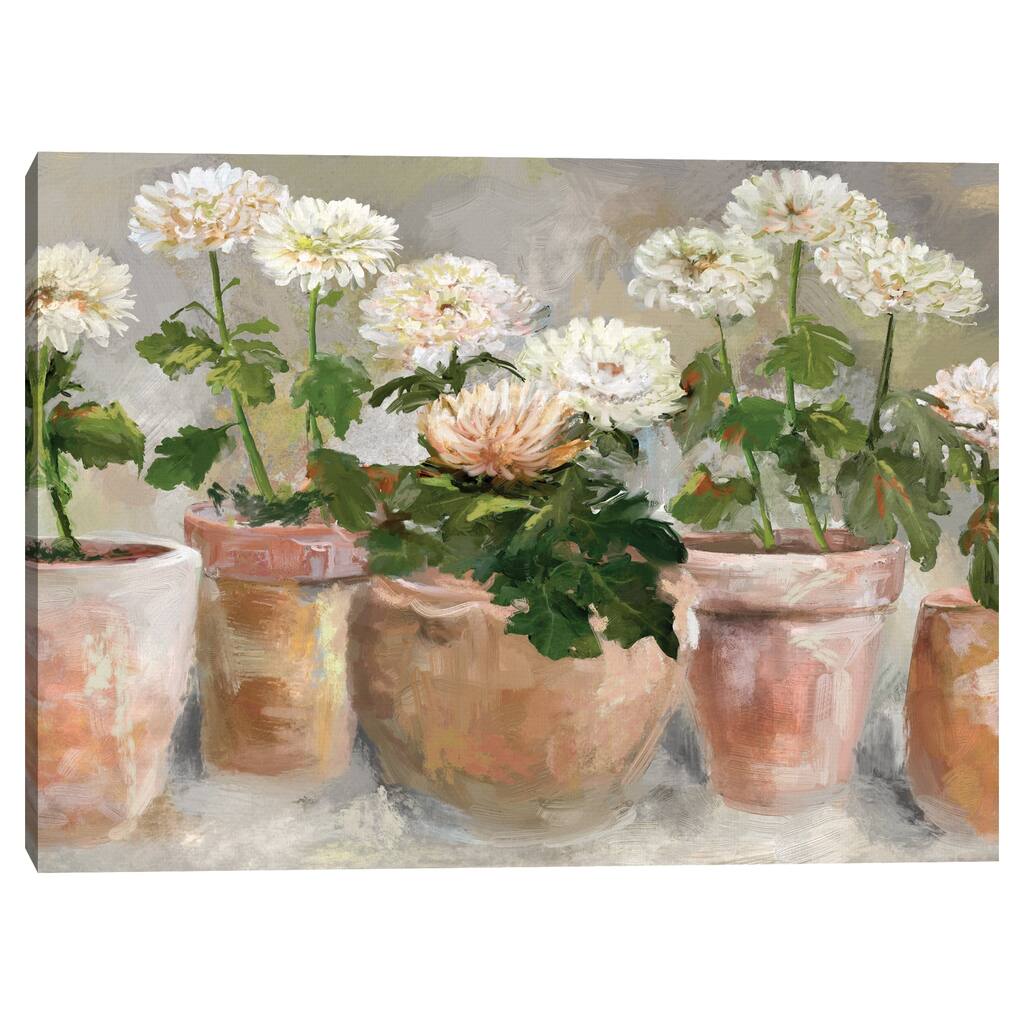 Mums the Word Portrait by Studio Arts Canvas Art Print