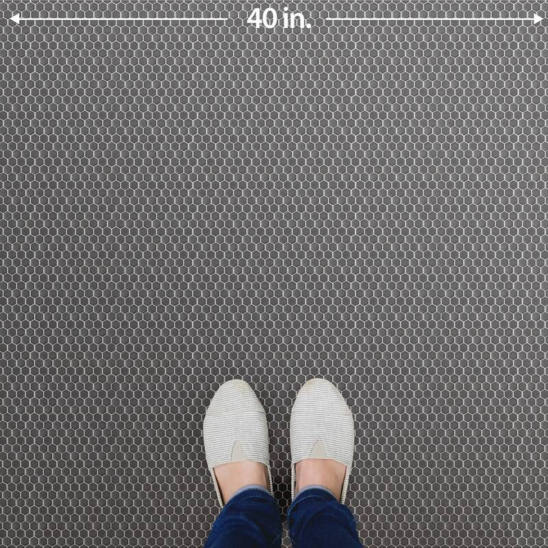 Merola Tile Colmena Hex Gunmetal 11-1/2" x 11-5/8" Porcelain Floor and Wall Tile
